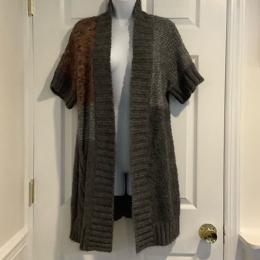 GOTTARDI COLLECTION Women’s Gray Wool/Alpaca/Mohair Made In Italy Cardigan M
